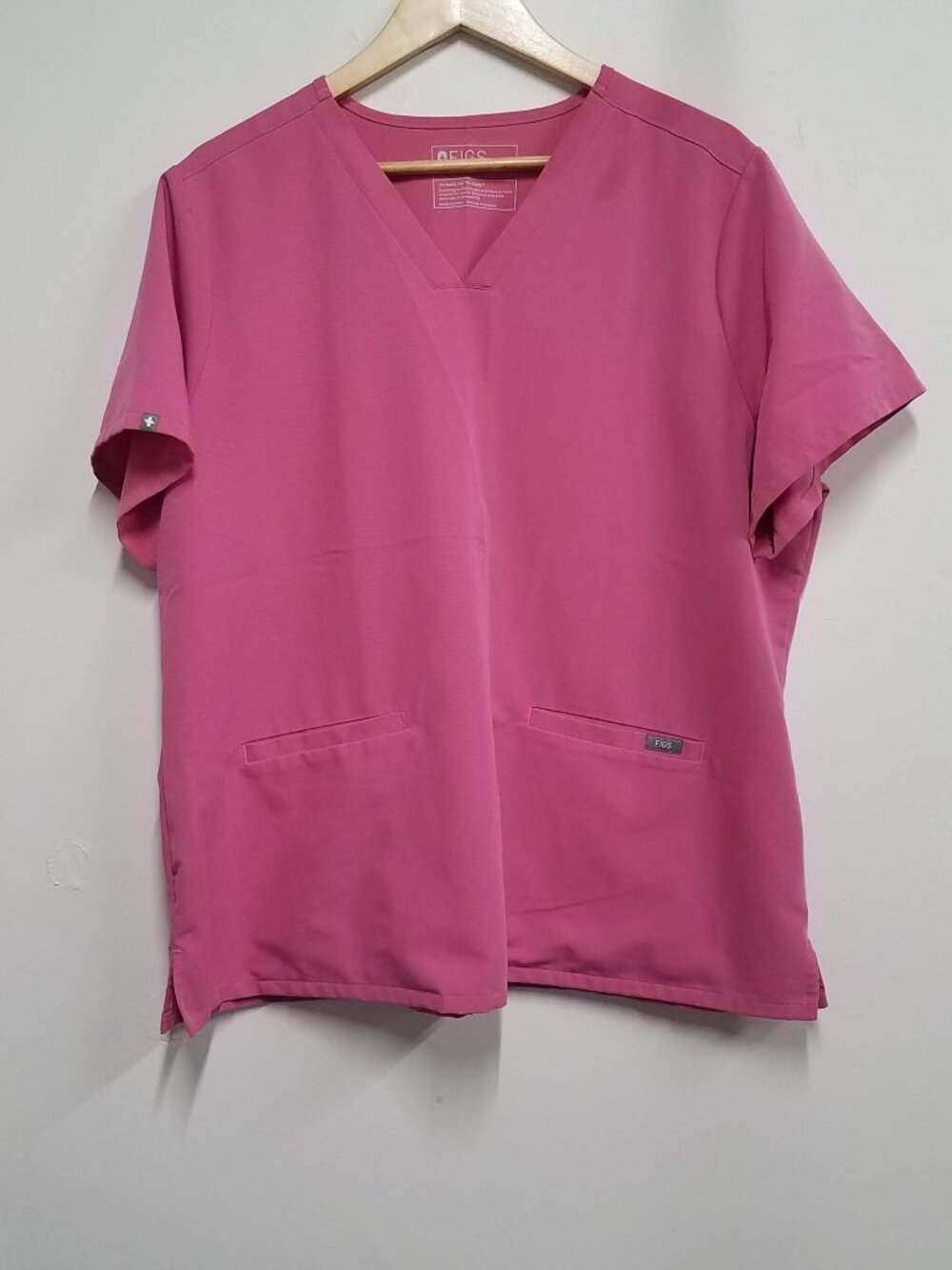 Figs Womens XXL Casma Three Pocket Scrub Top Pink Limited FW1100 Medical Shirt